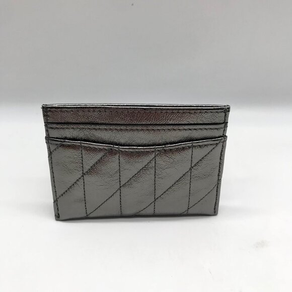 Coach Gun Metal Quilted Pillow Leather Essential  Card Case - Picture 2 of 10